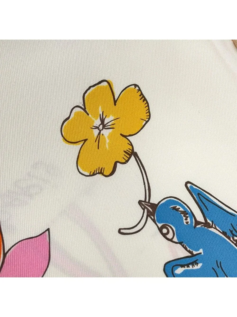 Hermes Scarf Carre 90 le Pommier Sellier Silk White